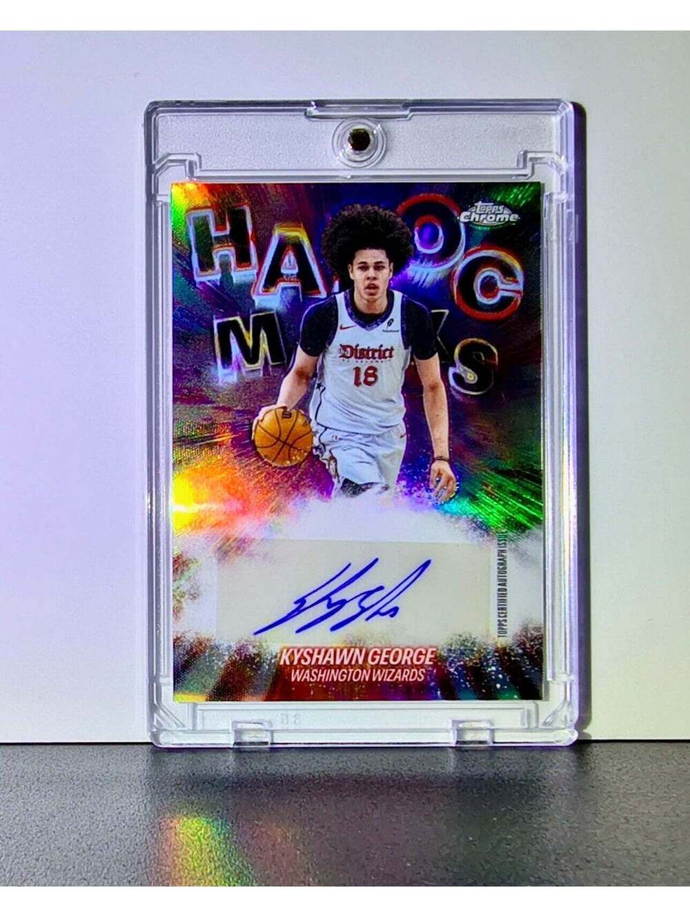 Kyshawn George 2025-26 NBA Topps Chrome Update #HM-KG Havoc Marks Refractor Auto